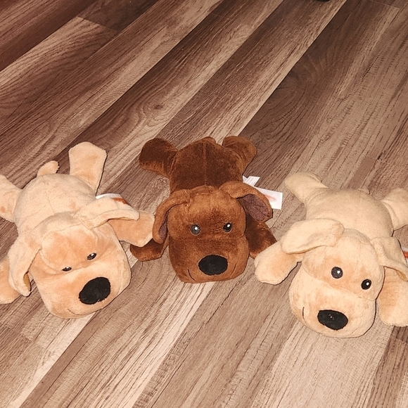 Melissa and Doug (3)  Brown & Tan Puppy Dogs  Plush Stuffed Animal 9" - Picture 1 of 4